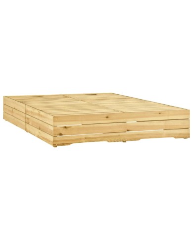 Chaise longue double Bois de pin imprégné de vert