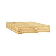 Chaise longue double Bois de pin imprégné de vert