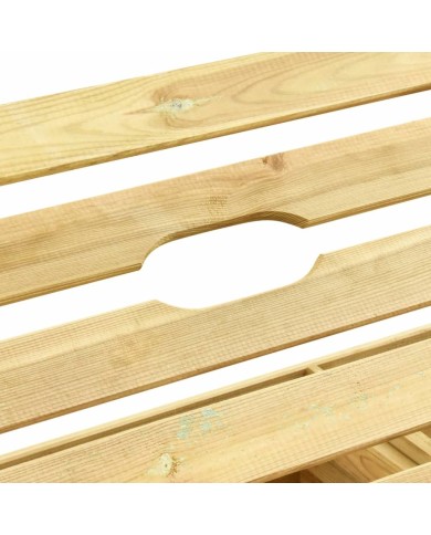 Chaise longue double Bois de pin imprégné de vert