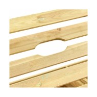 Chaise longue double Bois de pin imprégné de vert