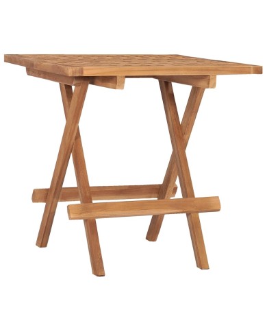 Mobilier à dîner d'extérieur pliable 3 pcs Bois solide de teck