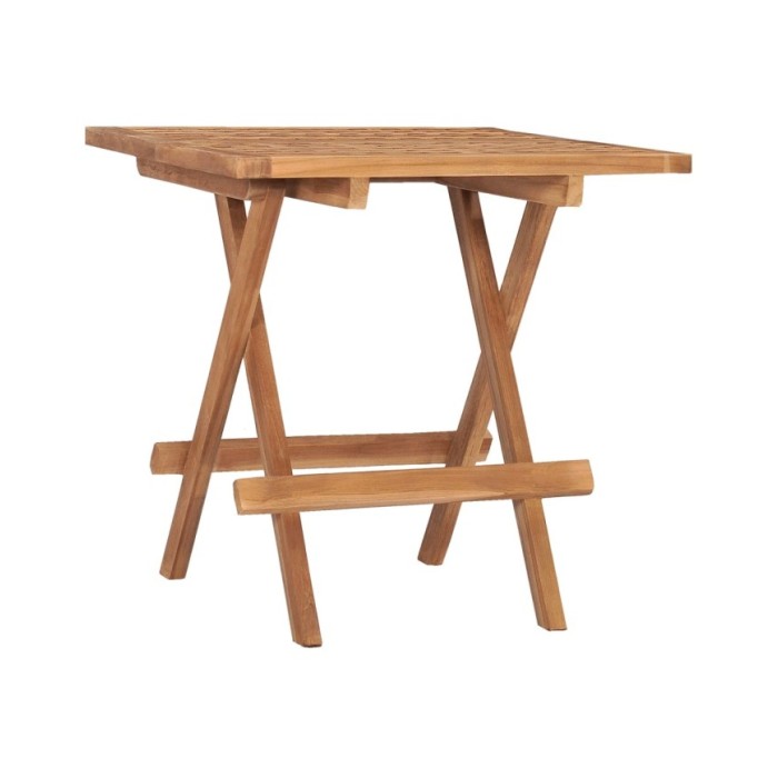 Mobilier à dîner d'extérieur pliable 3 pcs Bois solide de teck