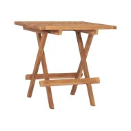 Mobilier à dîner d'extérieur pliable 3 pcs Bois solide de teck
