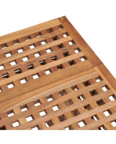 Mobilier à dîner d'extérieur pliable 3 pcs Bois solide de teck