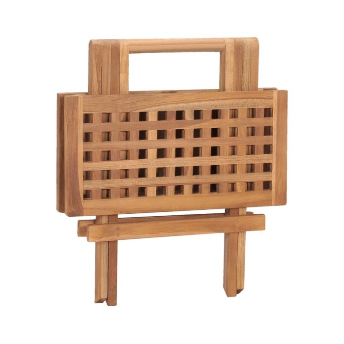 Mobilier à dîner d'extérieur pliable 3 pcs Bois solide de teck
