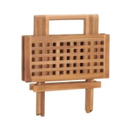 Mobilier à dîner d'extérieur pliable 3 pcs Bois solide de teck