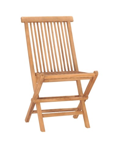 Mobilier à dîner d'extérieur pliable 3 pcs Bois solide de teck