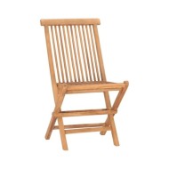 Mobilier à dîner d'extérieur pliable 3 pcs Bois solide de teck