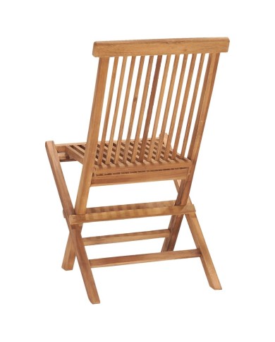 Mobilier à dîner d'extérieur pliable 3 pcs Bois solide de teck