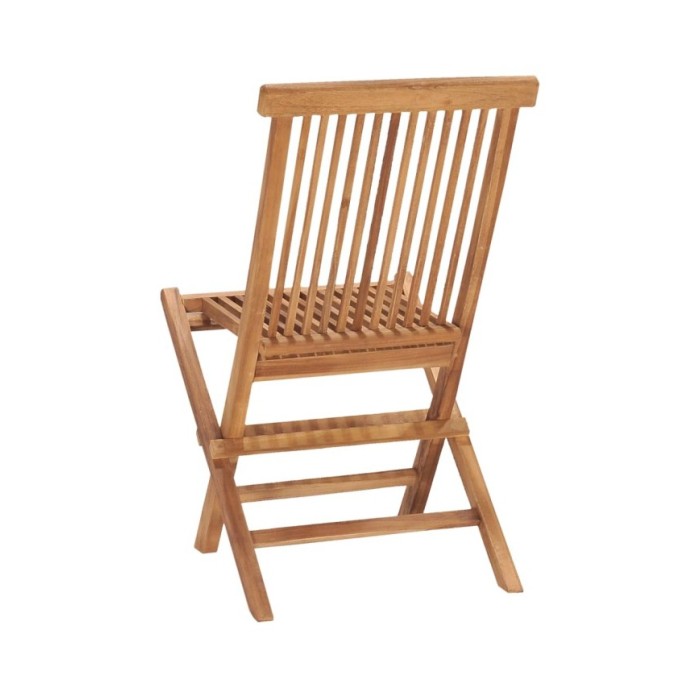 Mobilier à dîner d'extérieur pliable 3 pcs Bois solide de teck
