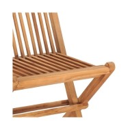 Mobilier à dîner d'extérieur pliable 3 pcs Bois solide de teck