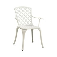 Chaises de jardin 4 pcs Aluminium coulé Blanc