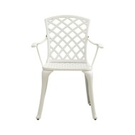 Chaises de jardin 4 pcs Aluminium coulé Blanc