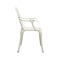 Chaises de jardin 4 pcs Aluminium coulé Blanc
