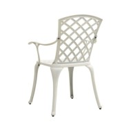 Chaises de jardin 4 pcs Aluminium coulé Blanc