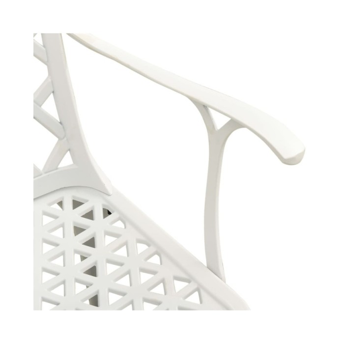 Chaises de jardin 4 pcs Aluminium coulé Blanc