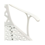 Chaises de jardin 4 pcs Aluminium coulé Blanc