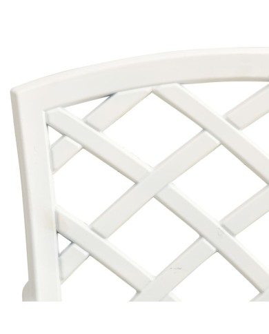 Chaises de jardin 4 pcs Aluminium coulé Blanc