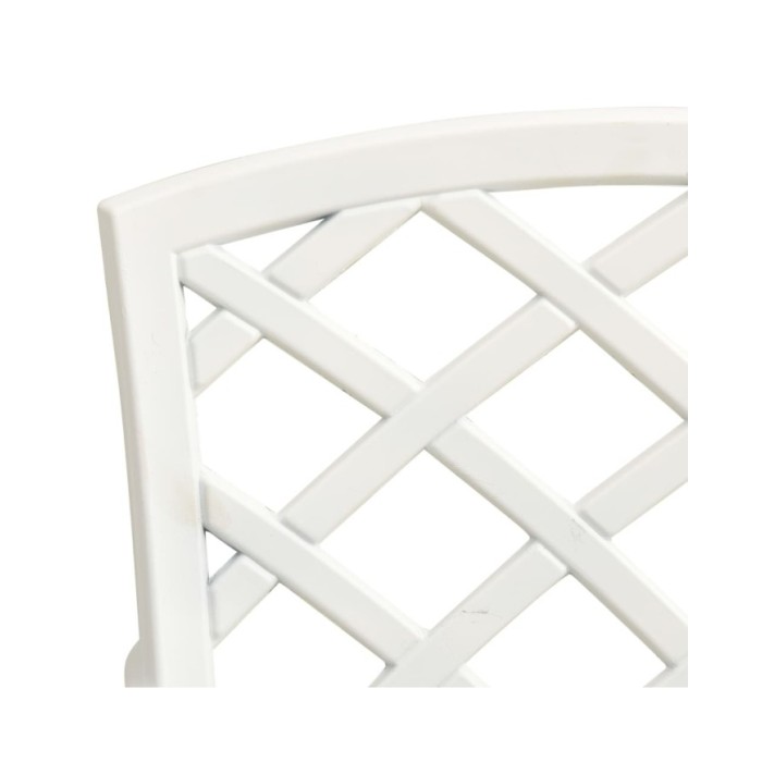 Chaises de jardin 4 pcs Aluminium coulé Blanc