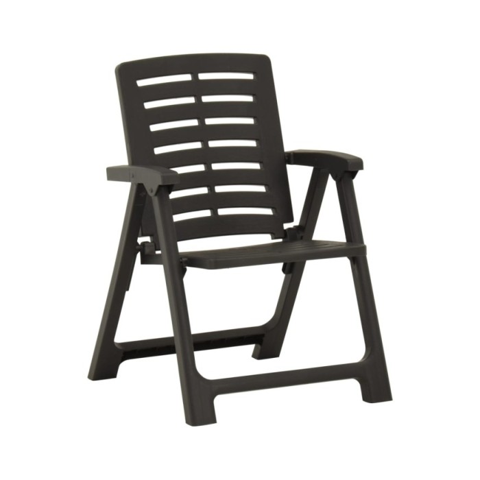 Ensemble de bistro pliable 3 pcs Plastique Gris
