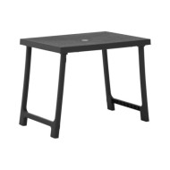 Ensemble de bistro pliable 3 pcs Plastique Gris