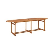 Table à dîner de jardin 280x90x75 cm Bois d'acacia massif