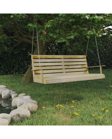 Balancelle Bois de pin imprégné 155x65x60 cm