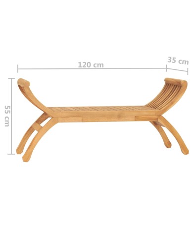 Banc de jardin 120 cm Bois de teck solide