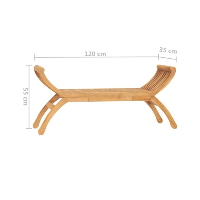 Banc de jardin 120 cm Bois de teck solide