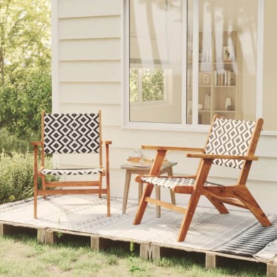 Chaises de jardin 2 pcs Bois d'acacia massif