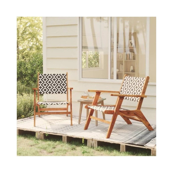 Chaises de jardin 2 pcs Bois d'acacia massif