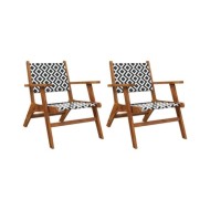Chaises de jardin 2 pcs Bois d'acacia massif