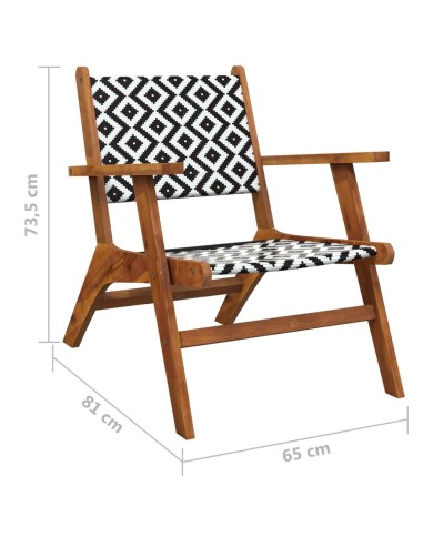 Chaises de jardin 2 pcs Bois d'acacia massif