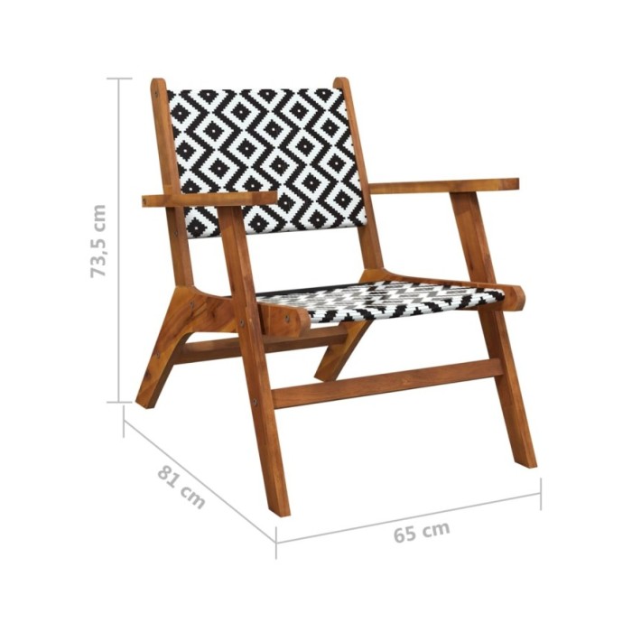 Chaises de jardin 2 pcs Bois d'acacia massif