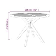 Table de jardin 110x110x75 cm Bois d'acacia solide