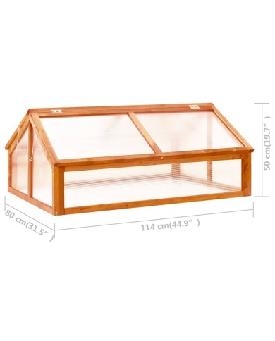 Serre Marron 114x80x50 cm Bois de sapin