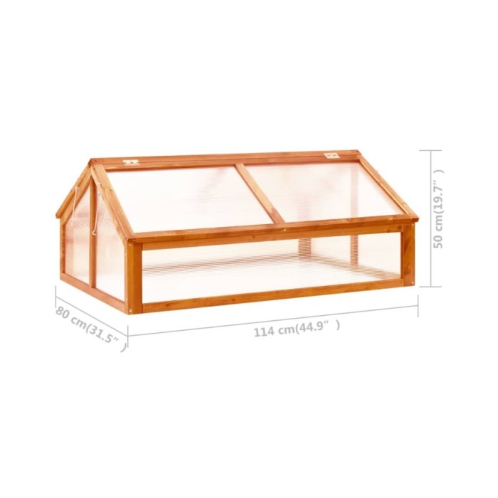 Serre Marron 114x80x50 cm Bois de sapin
