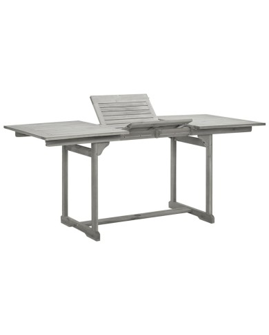 Table à dîner de jardin (120-170)x80x75 cm Bois d'acacia massif