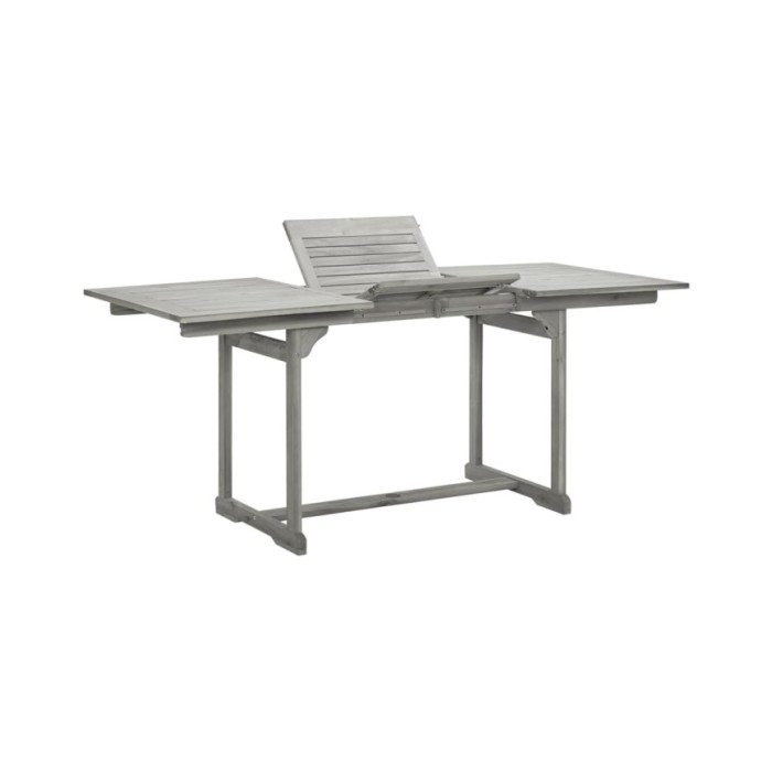 Table à dîner de jardin (120-170)x80x75 cm Bois d'acacia massif