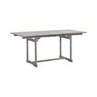 Table à dîner de jardin (120-170)x80x75 cm Bois d'acacia massif