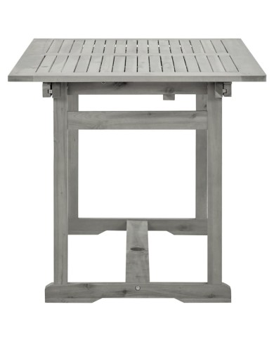 Table à dîner de jardin (120-170)x80x75 cm Bois d'acacia massif