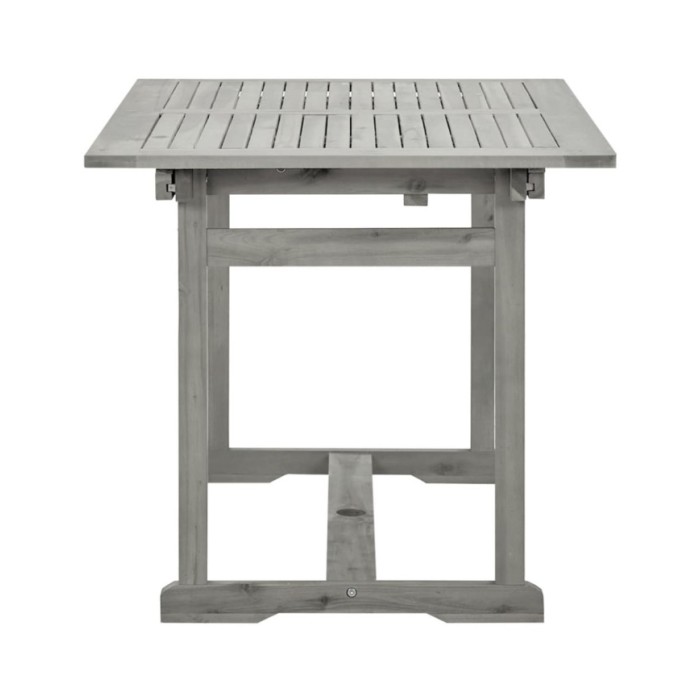 Table à dîner de jardin (120-170)x80x75 cm Bois d'acacia massif