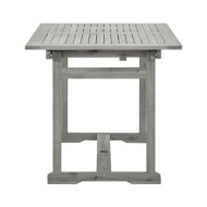 Table à dîner de jardin (120-170)x80x75 cm Bois d'acacia massif