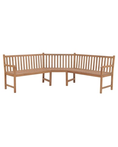 Banc d'angle de jardin 185x185x90 cm Bois de teck solide