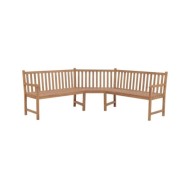 Banc d'angle de jardin 185x185x90 cm Bois de teck solide