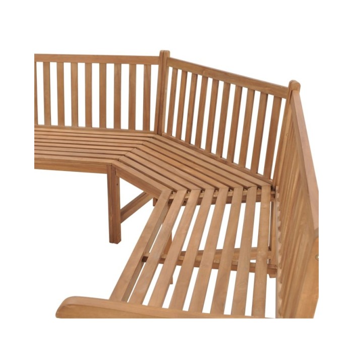 Banc d'angle de jardin 185x185x90 cm Bois de teck solide
