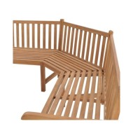 Banc d'angle de jardin 185x185x90 cm Bois de teck solide
