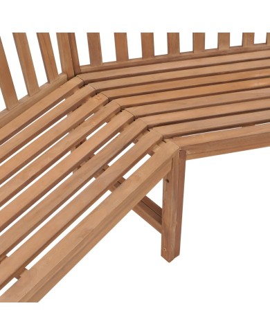 Banc d'angle de jardin 185x185x90 cm Bois de teck solide