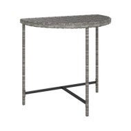 Table de jardin Gris 80x50x75 cm Résine tressée