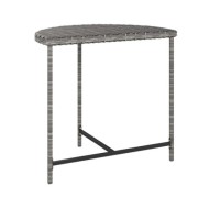 Table de jardin Gris 80x50x75 cm Résine tressée